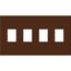 Architectural 4 Gang Wall Plate for Nova T Dimmers and Switches, Matte Finish, VWP-4-Si, Sienna