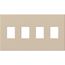 Architectural 4 Gang Wall Plate for Nova T Dimmers and Switches, Matte Finish, VWP-4-TP, Taupe
