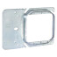 4" Square Box Mounting Plate with 3/4" Double Gang Device Ring