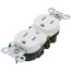 2 Pole Tamper/Weather Straight Blade Duplex Receptacle, NEMA 5-15R - White (15A, 125V)