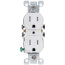 2 Pole Tamper/Weather Straight Blade Duplex Receptacle, NEMA 5-15R - White (15A, 125V)