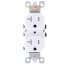 2 Pole Tamper/Weather Straight Blade Duplex Receptacle, NEMA 5-20R - White (20A, 125V)