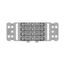 4-Gang Mounting Carrier with Strain Relief for Inline Splicing Connectors (Gray)