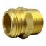 3/4" Male Hose x 3/4" MIP (1/2" FIP Tap) Brass Garden Hose Adapter (Lead Free)