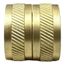 3/4" Female Swivel Hose x 3/4" Female Hose Brass Garden Hose Adapter (Lead Free)
