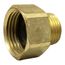 3/4" Female Hose x 1/2" MIP Brass Garden Hose Adapter (Lead Free)