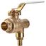 3/4" LFBRVM1 Sweat x Sweat x PEX Crimp Combination Ball Valve and Relief Valve, 80 PSI (Lead Free)