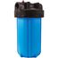 10" Full Flow Blue Housing and Black Cap with 1" Port and Pressure Relief Valve