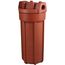 10" Full Flow Red Housing and Red Cap with 3/4" Port and Pressure Relief Valve