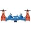 4" LF909-DOSY-FS Cast Iron Reduced Pressure Zone Backflow Preventer Assembly, Domestic OSY Shutoff, w/ Backflow Flood Sensor