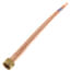 7/8" OD Copper Corrugated Hose WH Connector w/ 3/4" FIP x 3/4" Nom. M/F Sweat End Fittings (24" Length)