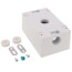 Single Gang 1/2" 3 Holes Weather Proof Box (White)