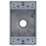 Single Gang 1/2" 4 Holes Weather Proof Box (Gray)