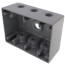 Triple Gang 1/2" 7 Holes Weather Proof Box (Gray)