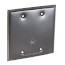 Double Gang Weatherproof Blank Cover w/ Gasket (Bronze)