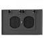 Single Gang Duplex Horizontal Weather Proof Cover (Gray)