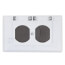 Single Gang Duplex Horizontal Weather Proof Cover (White)