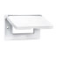 Single Gang Weatherproof Horizontal GFCI Cover (White)