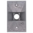 Single Gang Weatherproof Rectangle Cover, 1/2" KO (Gray)