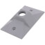 Single Gang Weatherproof Rectangle Cover, 1/2" KO (Gray)