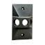 Single Gang Weatherproof Rectangle Cover, 3 Holes, 1/2" KO (Bronze)