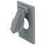 Single Gang Weatherproof Receptacle Switch Cover (Gray)