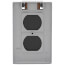 Single Gang Weatherproof Duplex Vertical Cover (Gray)
