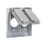 Double Gang Weatherproof 15A Receptacle Switch Cover (Gray)