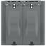 Double Gang Weatherproof GFCI Cover (Gray)