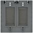 Double Gang Weatherproof GFCI Cover (Gray)