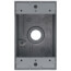 Single Gang 1/2" 3 Holes Deep Weather Proof Box (Gray)