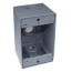 Single Gang 1/2" 3 Holes Deep Weather Proof Box (White)