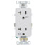 Decora Plus Weather Resistant Duplex Receptacle - White (20A, 125V, 2P)
