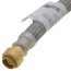 1/2" Push Fit x 3/4" FIP Braided Water Heater Connector, Lead Free (12" Length)