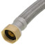1/2" Push Fit x 3/4" FIP Braided Water Heater Connector, Lead Free (12" Length)