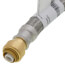1/2" Push Fit x 3/4" FIP Braided Water Heater Connector, Lead Free (18" Length)