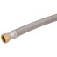 1/2" Push Fit Ball Valve x 3/4" FIP Braided Water Heater Connector, Lead Free (18" Length)