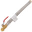1/2" Push Fit Ball Valve x 3/4" FIP Braided Water Heater Connector, Lead Free (18" Length)