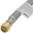 1/2" Push Fit x 3/4" FIP Braided Water Heater Connector, Lead Free (24" Length)