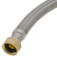 1/2" Push Fit x 3/4" FIP Braided Water Heater Connector, Lead Free (24" Length)