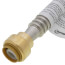 3/4" Push Fit x 3/4" FIP Corrugated Water Heater Connector, Lead Free (18" Length)