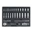 27-Piece, 1/4" Drive Standard & Deep Socket Tray Set - Metric