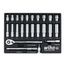 24-Piece, 3/8" Drive Standard and Deep Socket Tray Set - Metric