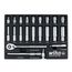 22-Piece, 3/8" Drive Standard & Deep Socket Tray Set - SAE