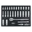 29-Piece, 1/2" Drive Standard and Deep Socket Tray Set - Metric