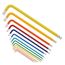 13-Piece Ball End Color Coded Hex L-Key Set - Inch