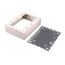Triple-Gang Shallow Switch & Receptacle Device Box Fitting (Ivory)