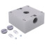 2-Gang, 3/4", 3 Holes Weatherproof Box (Gray)