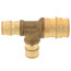 3/4" x 1/2" x 1/2" Expansion PEX Reducing Tee (Lead Free Brass)