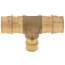 3/4" x 3/4" x 1/2" Expansion PEX Reducing Tee (Lead Free Brass)